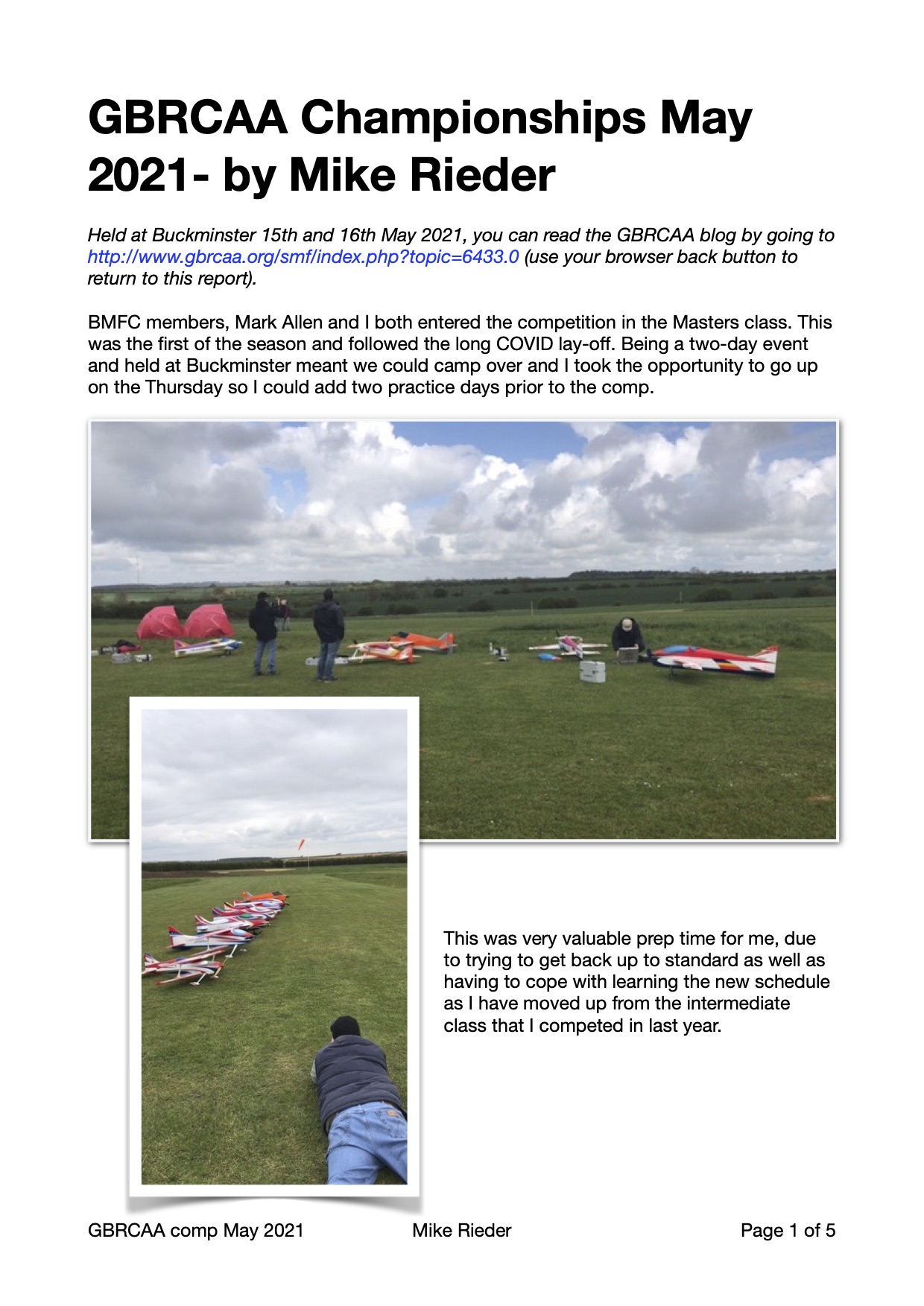 GBRCAA Competition at Buckminster May 2021