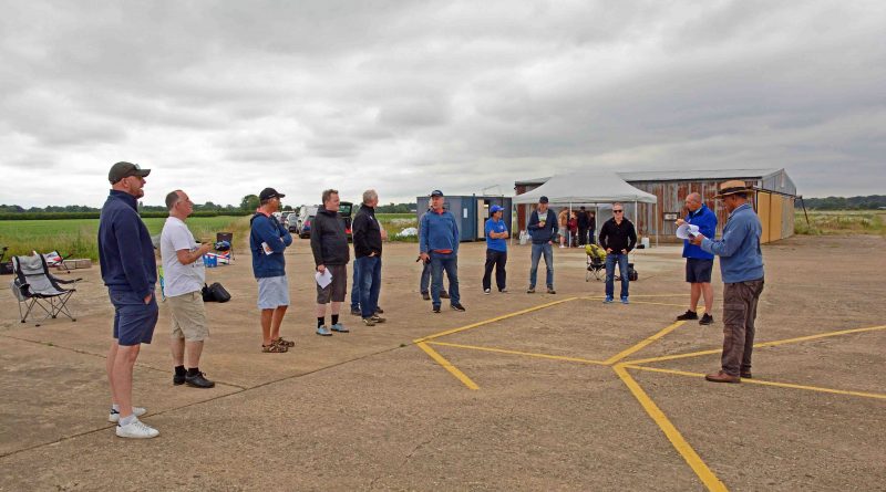 F3A comp at Knettishall, pilots' briefing